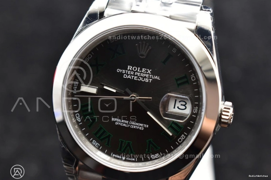 VS FashionForward 41 Jubilee Steel 642 on Green 1:1 126334 DateJust Roman VSF Gray 904L Best Dial SS Edition Bracelet 0923